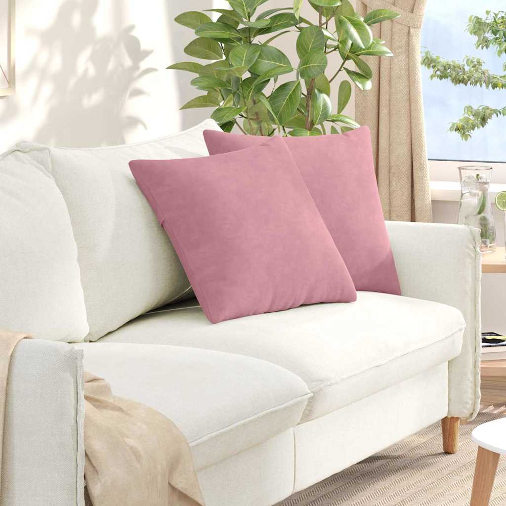 Sofakissen 2 Pcs 50 X 30 Cm Cordstoff Rosa
