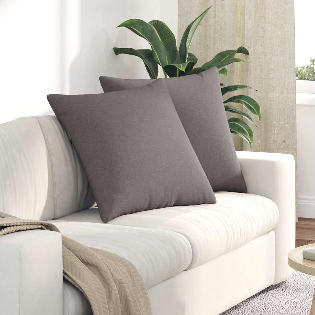 Sofakissen 2 Pcs 50 X 30 Cm Stoff Taupe
