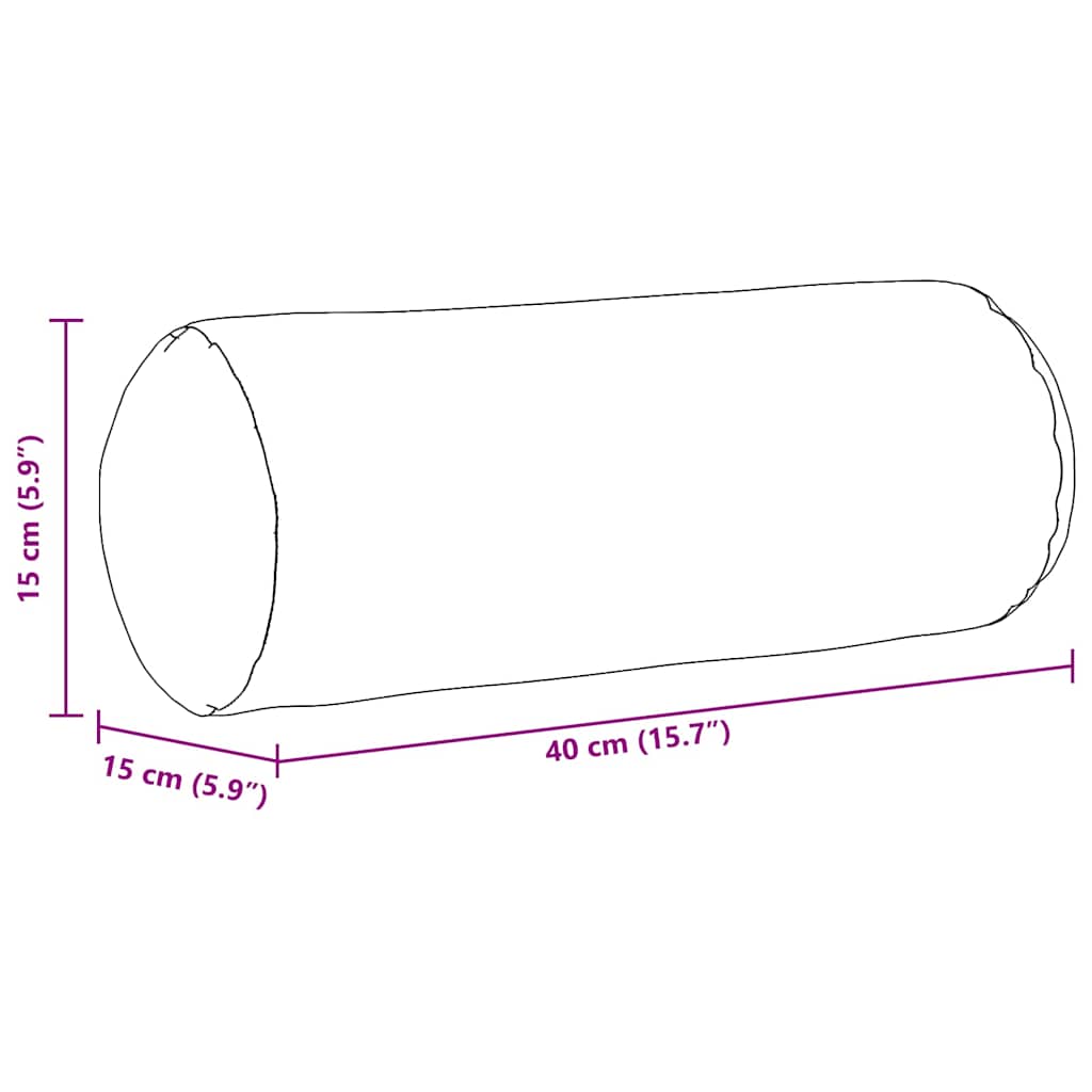 Bolsterkissen 2 Pcs Ø 15 X 40 Cm Mikrofaserstoff
