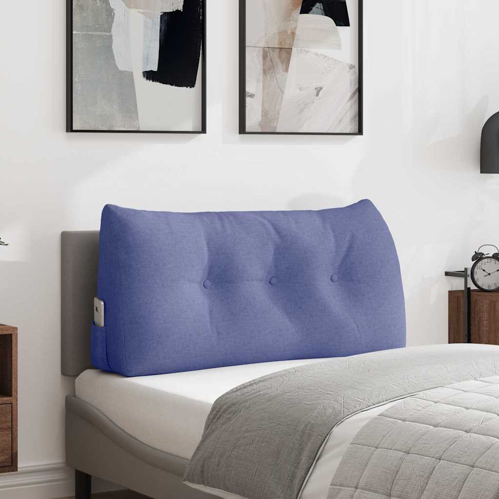 Rücken Kissen Stoff Jeans Blau