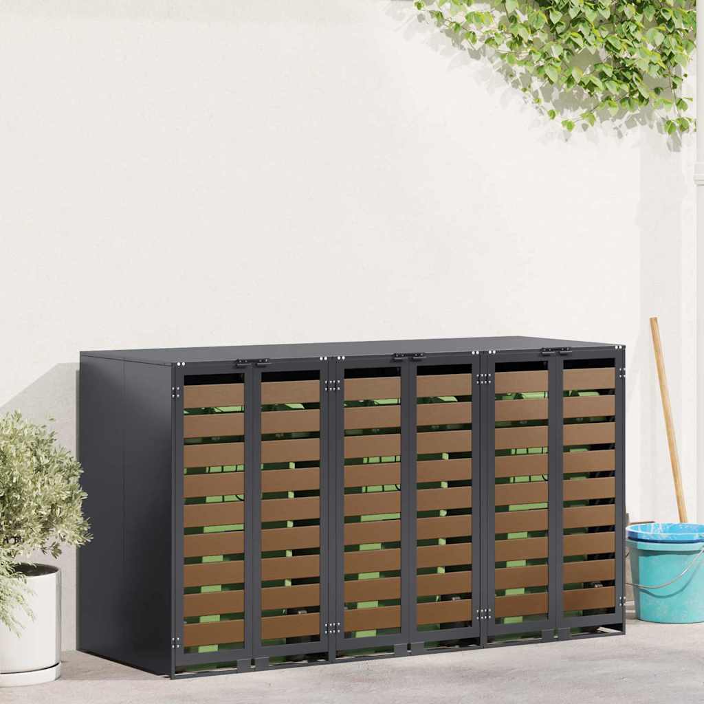 Wagenmüllbehälter Für 2 Behälter 136 X 77,5 X 115,5 Cm Stahl