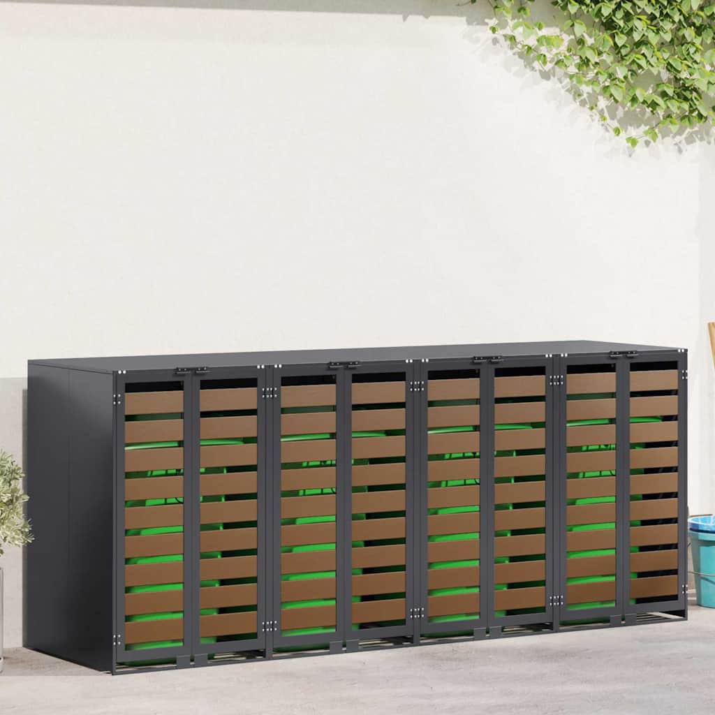 Wagenmüllbehälter Für 2 Behälter 136 X 77,5 X 115,5 Cm Stahl