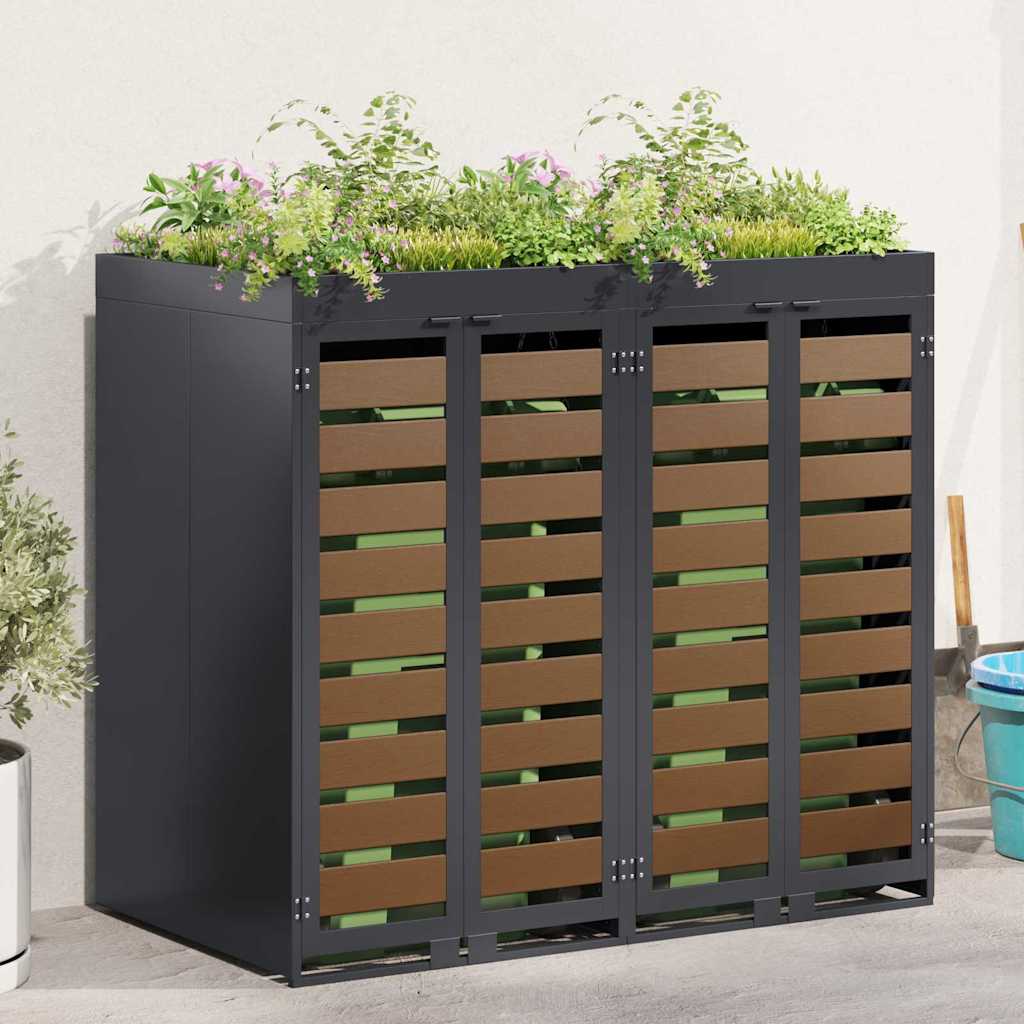 Wagenmüllbehälter Für 2 Behälter 136 X 77,5 X 115,5 Cm Stahl