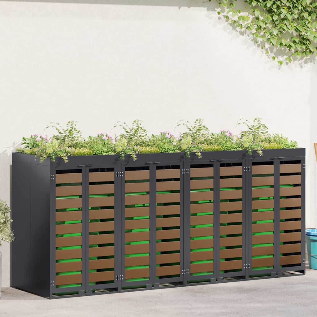 Wagenmüllbehälter Für 2 Behälter 136 X 77,5 X 115,5 Cm Stahl