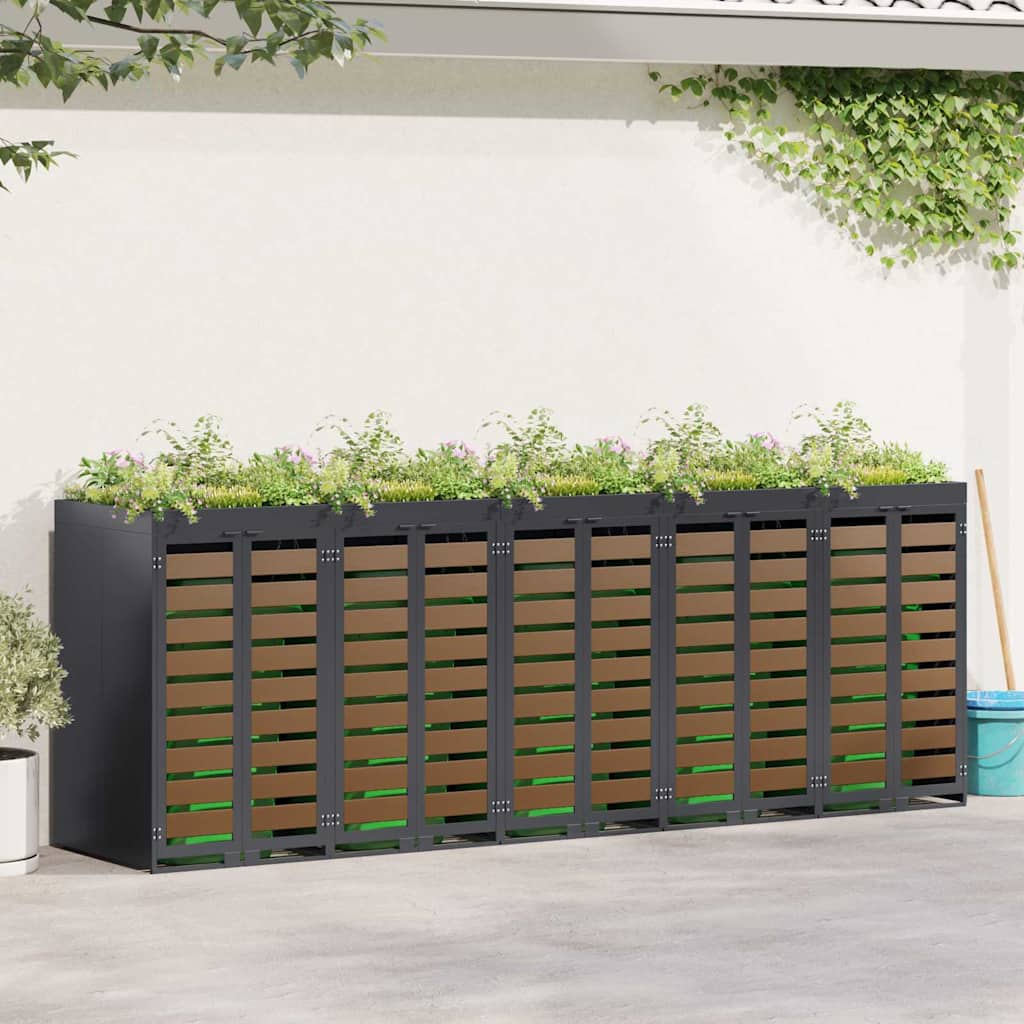 Wagenmüllbehälter Für 2 Behälter 136 X 77,5 X 115,5 Cm Stahl