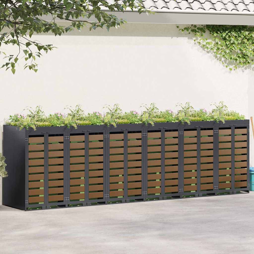 Wagenmüllbehälter Für 2 Behälter 136 X 77,5 X 115,5 Cm Stahl