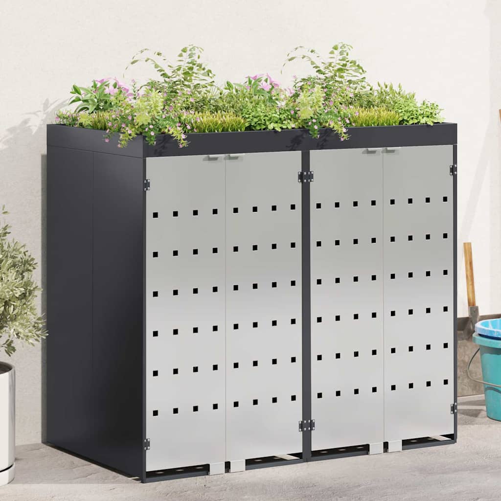 Wagenmüllbehälter Für 2 Behälter 136 X 77,5 X 115,5 Cm Stahl