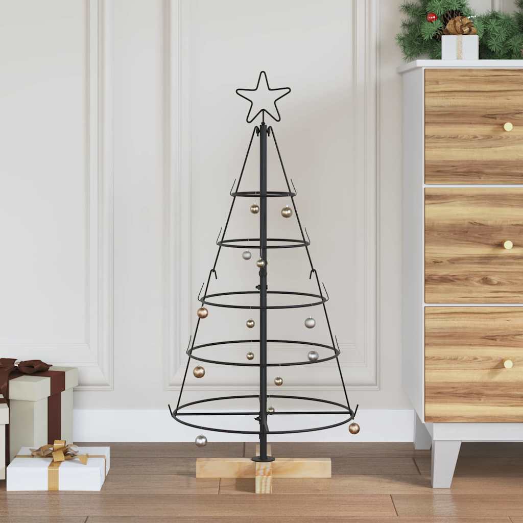 Weihnachtsdeko Mit Ständer Schwarz 126 Cm Stahl