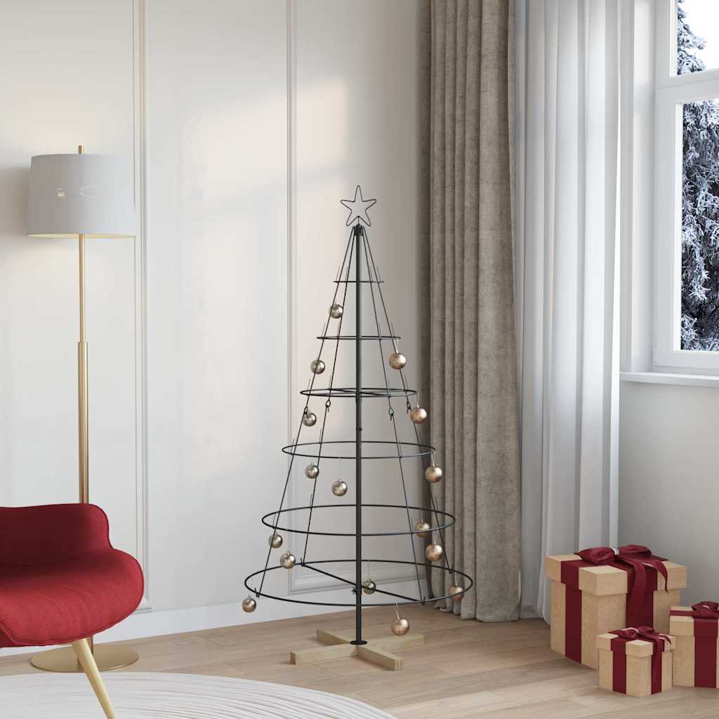 Weihnachtsdeko Mit Ständer Schwarz 126 Cm Stahl