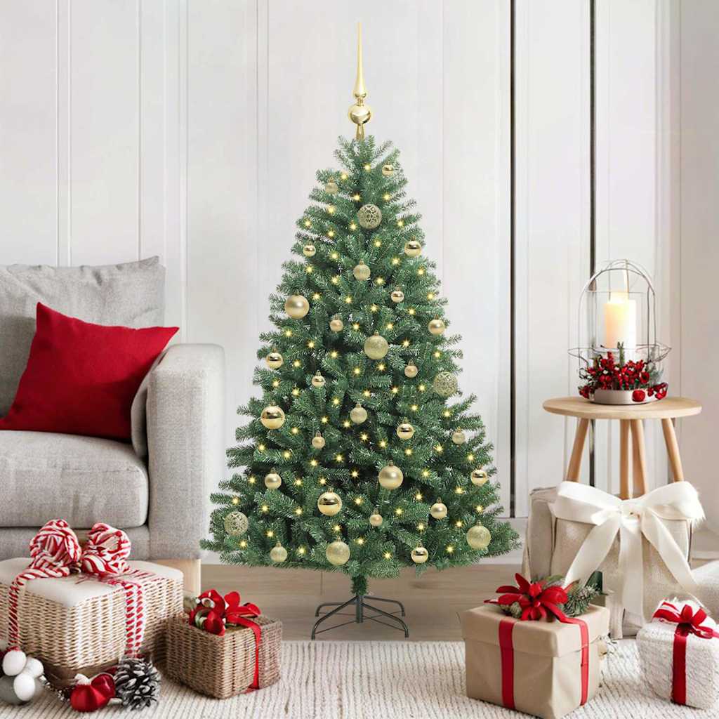 Künstlicher Klappbarer Weihnachtsbaum Mit 150 Leds