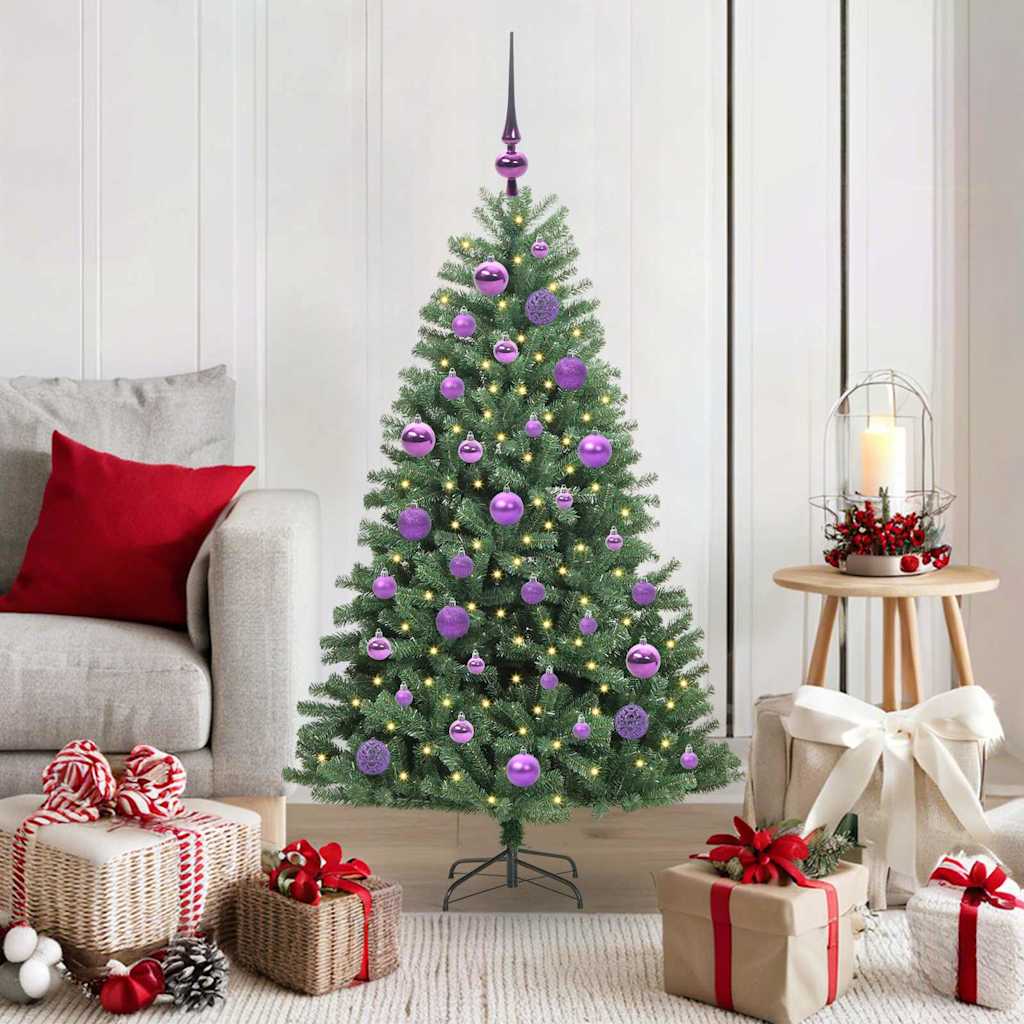 Künstlicher Klappbarer Weihnachtsbaum Mit 150 Leds