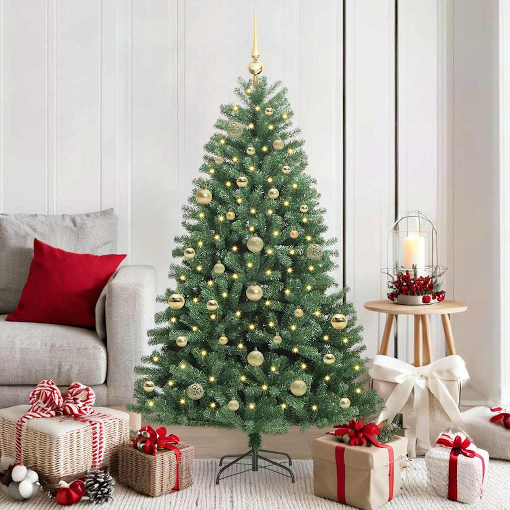 Künstlicher Klappbarer Weihnachtsbaum Mit 150 Leds
