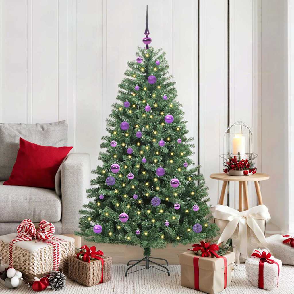 Künstlicher Klappbarer Weihnachtsbaum Mit 150 Leds