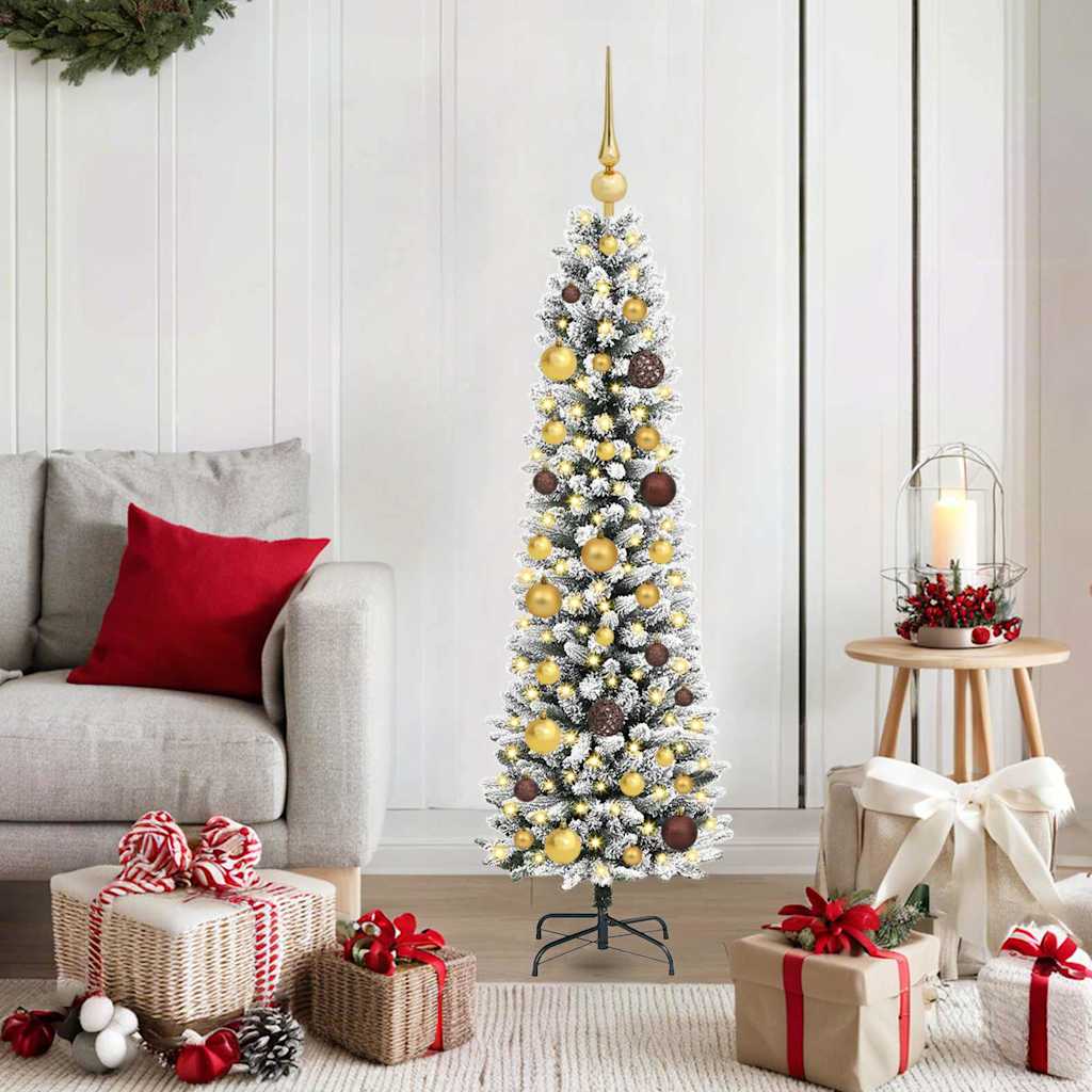 Künstlicher Weihnachtsbaum Mit Schnee 150 Leds