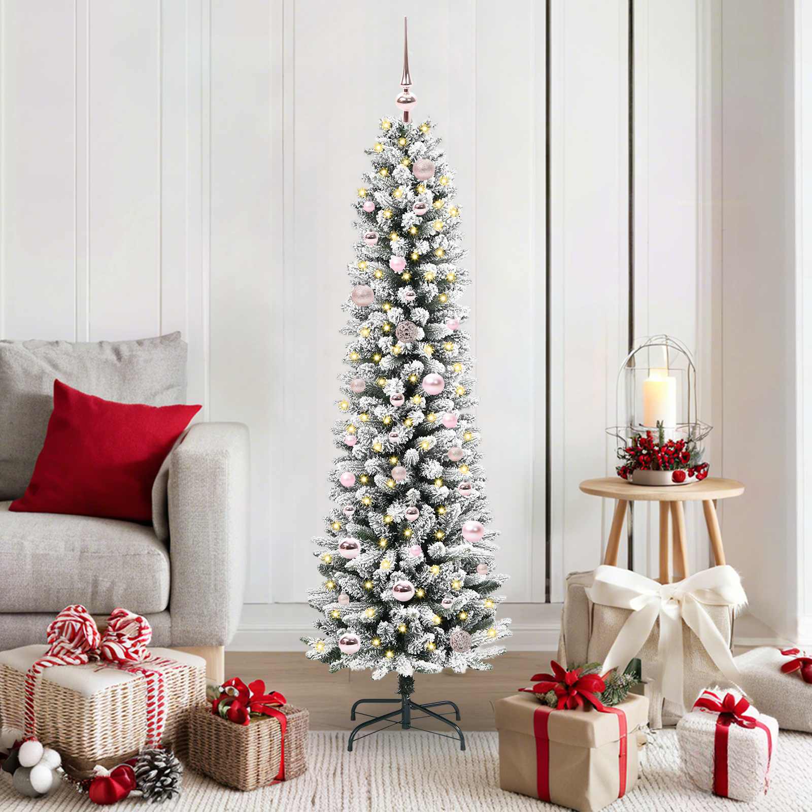 Künstlicher Weihnachtsbaum Mit Schnee 150 Leds