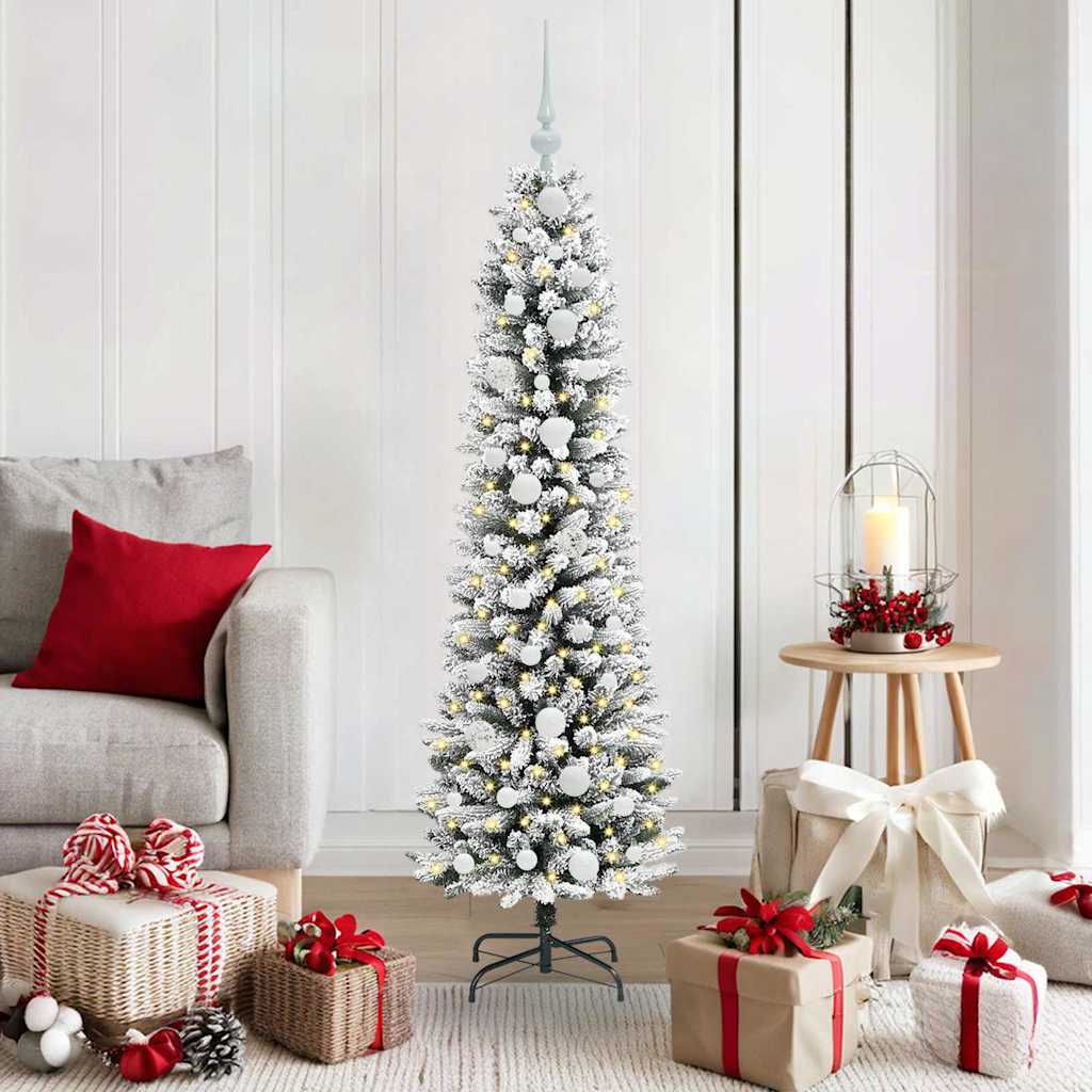Künstlicher Weihnachtsbaum Mit Schnee 150 Leds