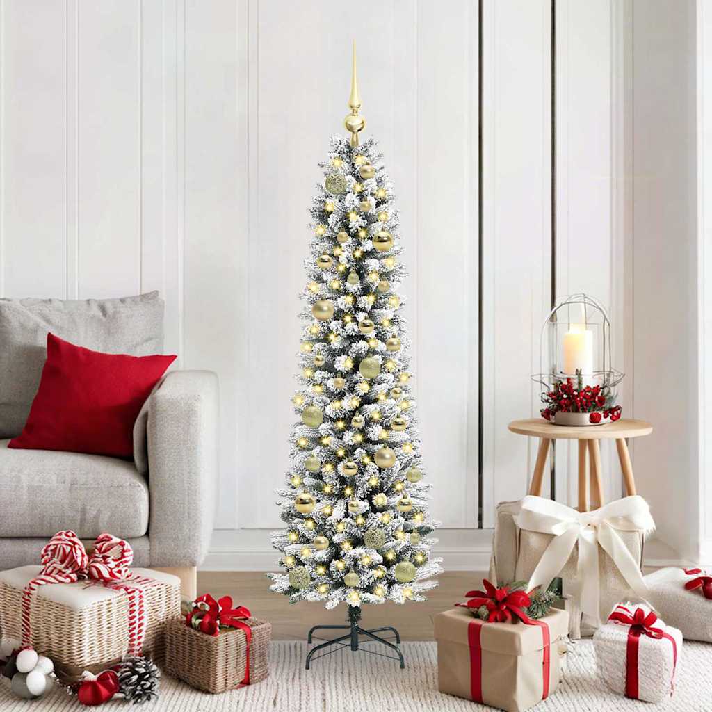 Künstlicher Weihnachtsbaum Mit Schnee 150 Leds