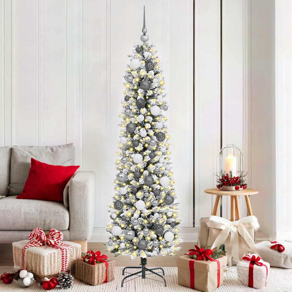 Künstlicher Weihnachtsbaum Mit Schnee 150 Leds