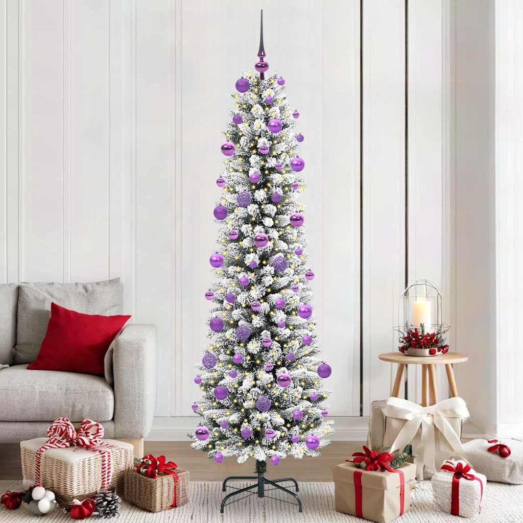 Künstlicher Weihnachtsbaum Mit Schnee 150 Leds