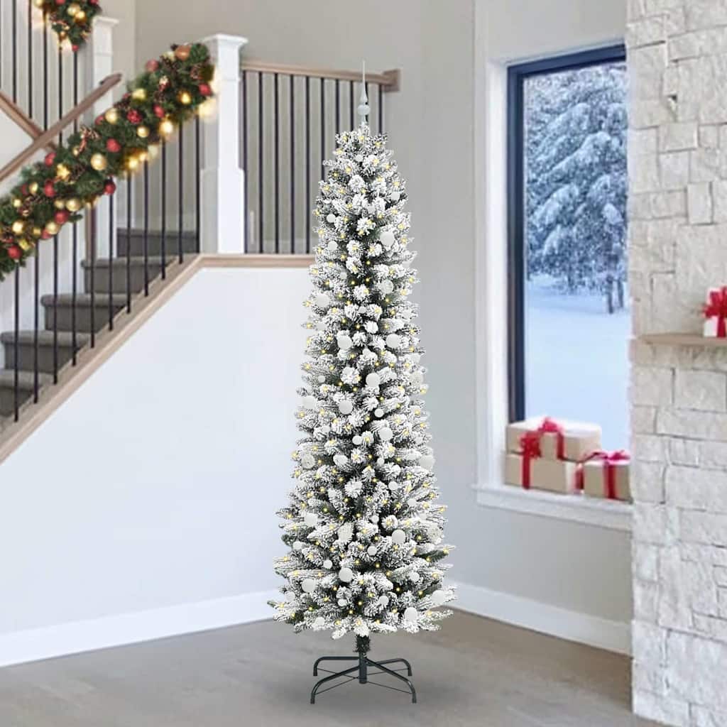 Künstlicher Weihnachtsbaum Mit Schnee 150 Leds