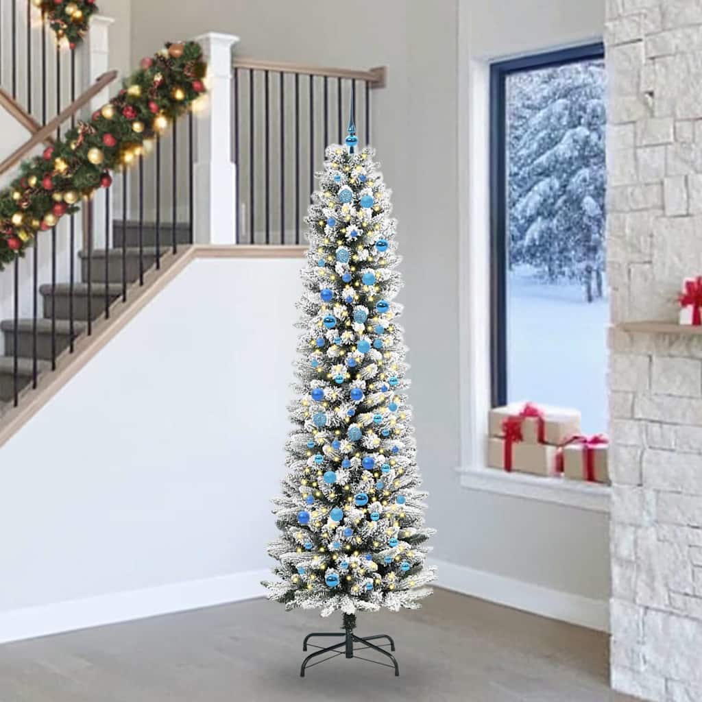 Künstlicher Weihnachtsbaum Mit Schnee 150 Leds