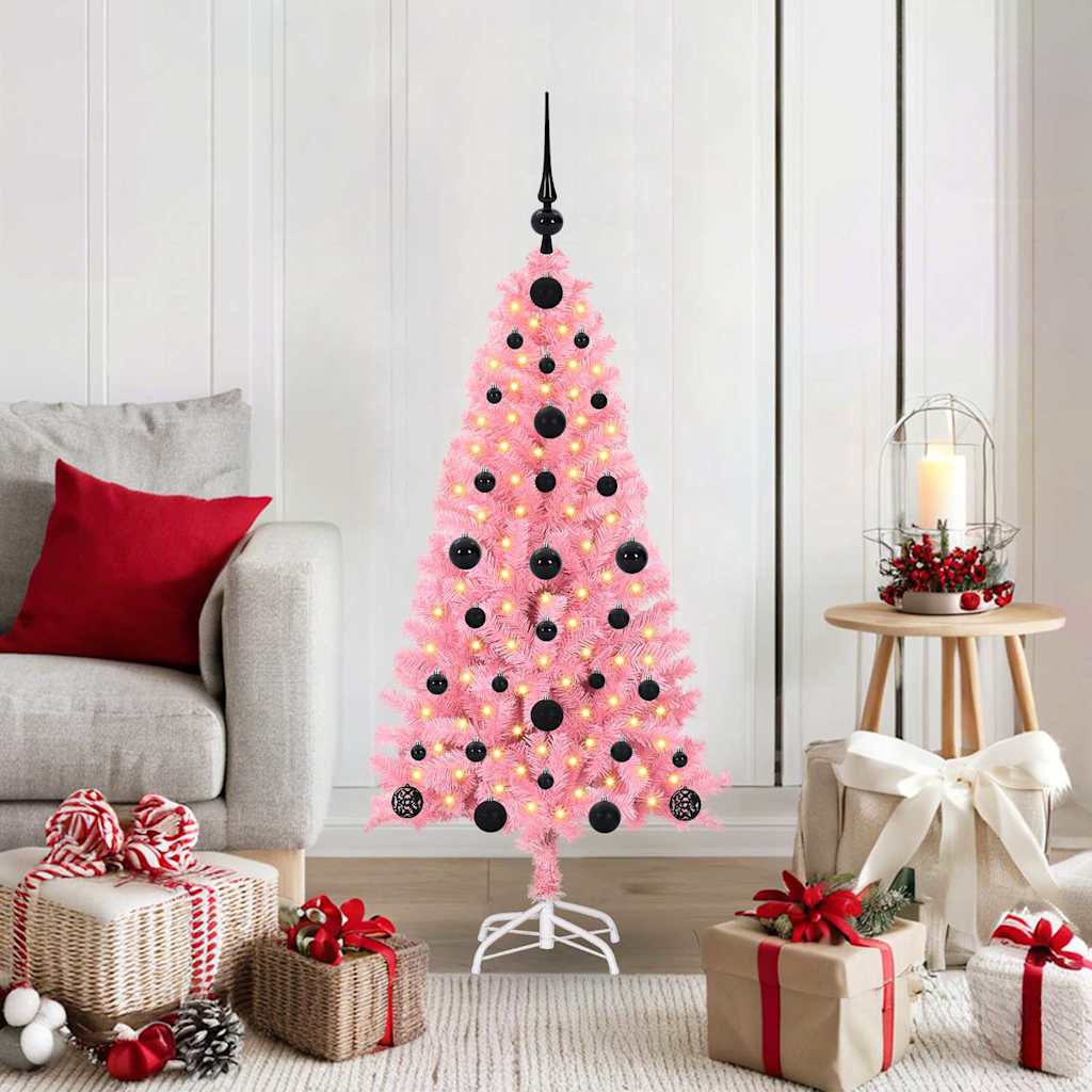 Weihnachtsbaum Mit 300 Leds Mit Ständer Pvc Rosa