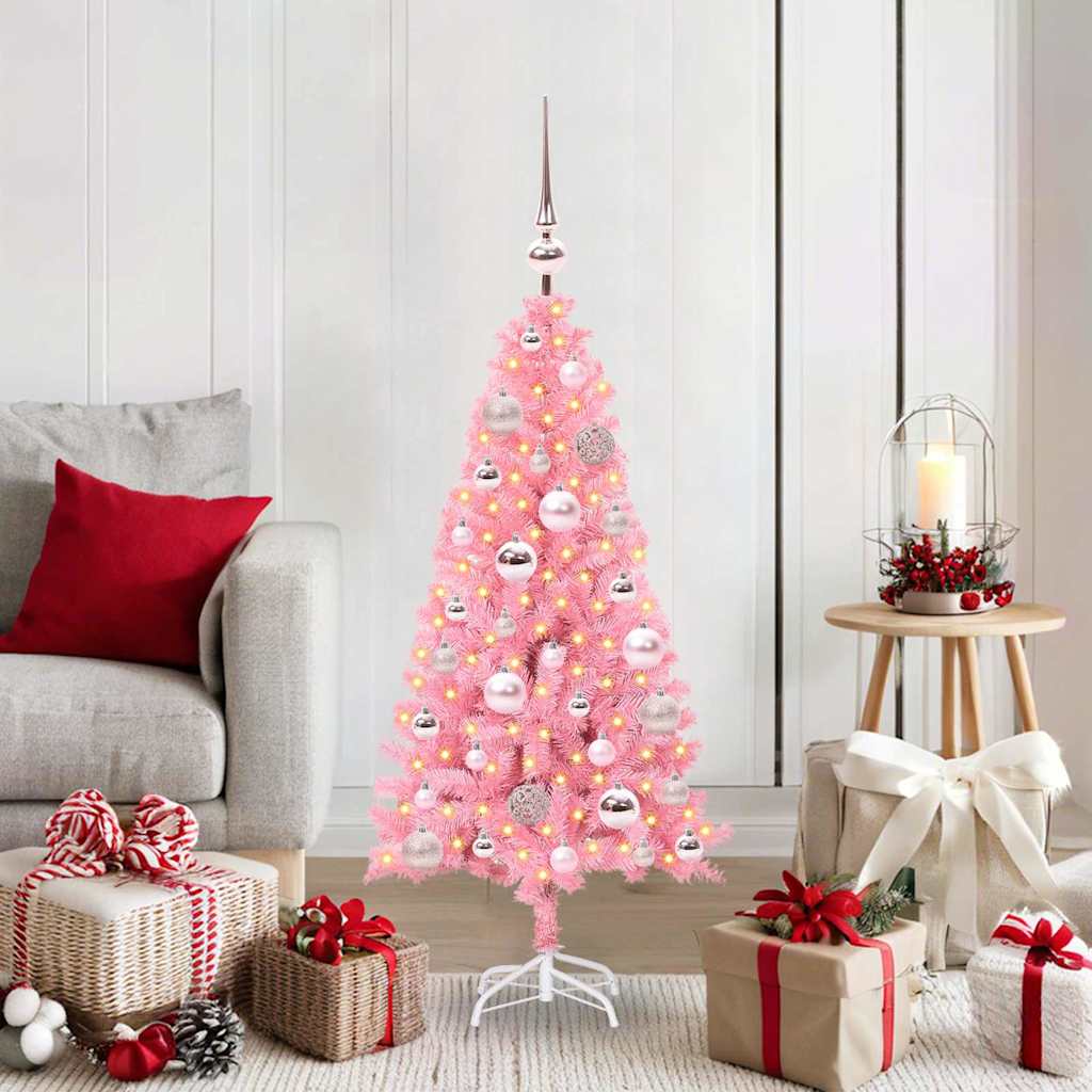 Weihnachtsbaum Mit 300 Leds Mit Ständer Pvc Rosa