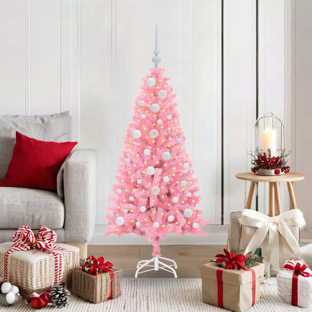 Weihnachtsbaum Mit 300 Leds Mit Ständer Pvc Rosa
