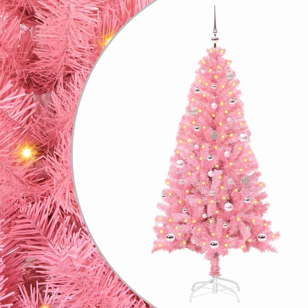 Weihnachtsbaum Mit 300 Leds Mit Ständer Pvc Rosa
