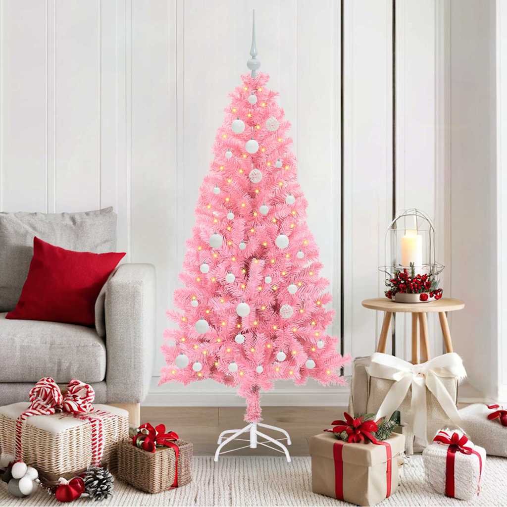 Weihnachtsbaum Mit 300 Leds Mit Ständer Pvc Rosa