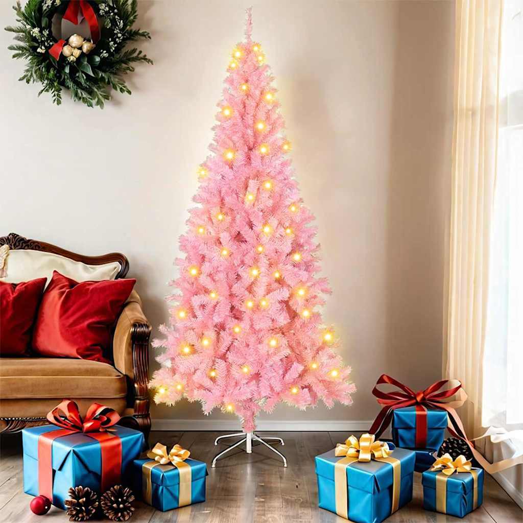 Weihnachtsbaum Mit 300 Leds Mit Ständer Pvc Rosa