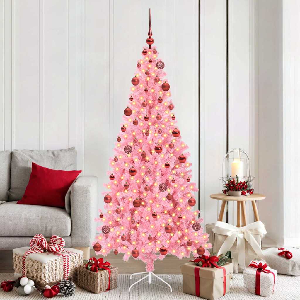 Weihnachtsbaum Mit 300 Leds Mit Ständer Pvc Rosa
