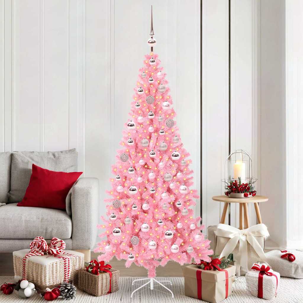 Weihnachtsbaum Mit 300 Leds Mit Ständer Pvc Rosa