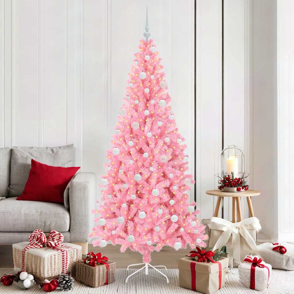 Weihnachtsbaum Mit 300 Leds Mit Ständer Pvc Rosa