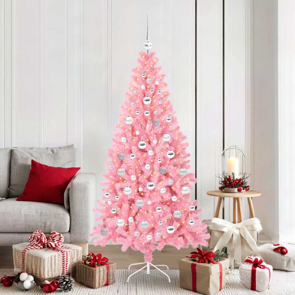 Weihnachtsbaum Mit 300 Leds Mit Ständer Pvc Rosa