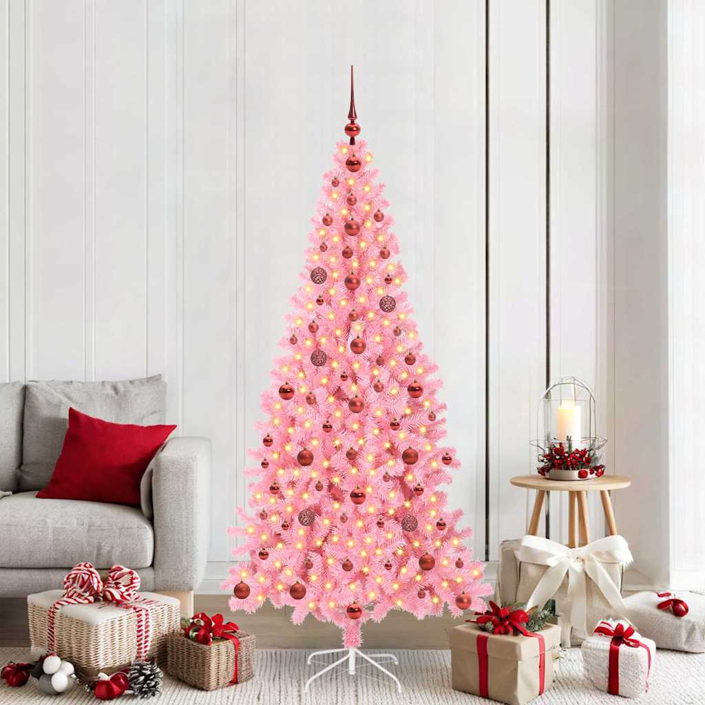 Weihnachtsbaum Mit 300 Leds Mit Ständer Pvc Rosa