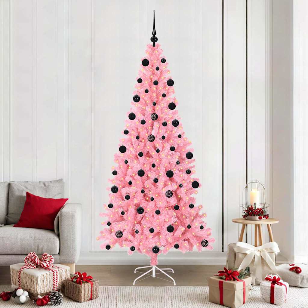 Weihnachtsbaum Mit 300 Leds Mit Ständer Pvc Rosa