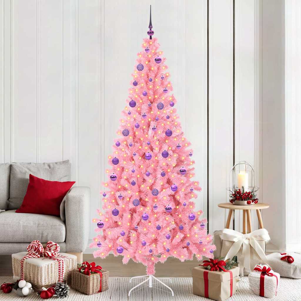 Weihnachtsbaum Mit 300 Leds Mit Ständer Pvc Rosa