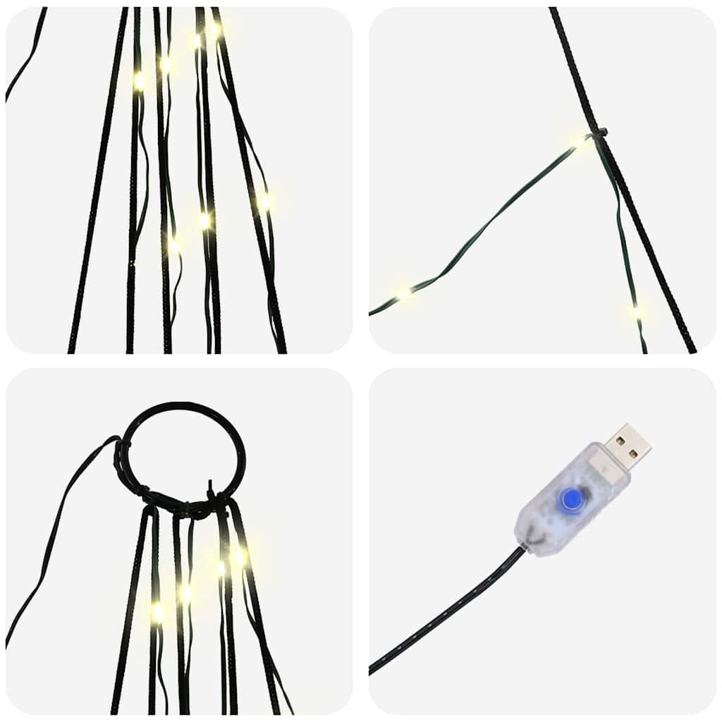 Led Weihnachtsbaum Mit Erdspießen Warmes Weiß Metall
