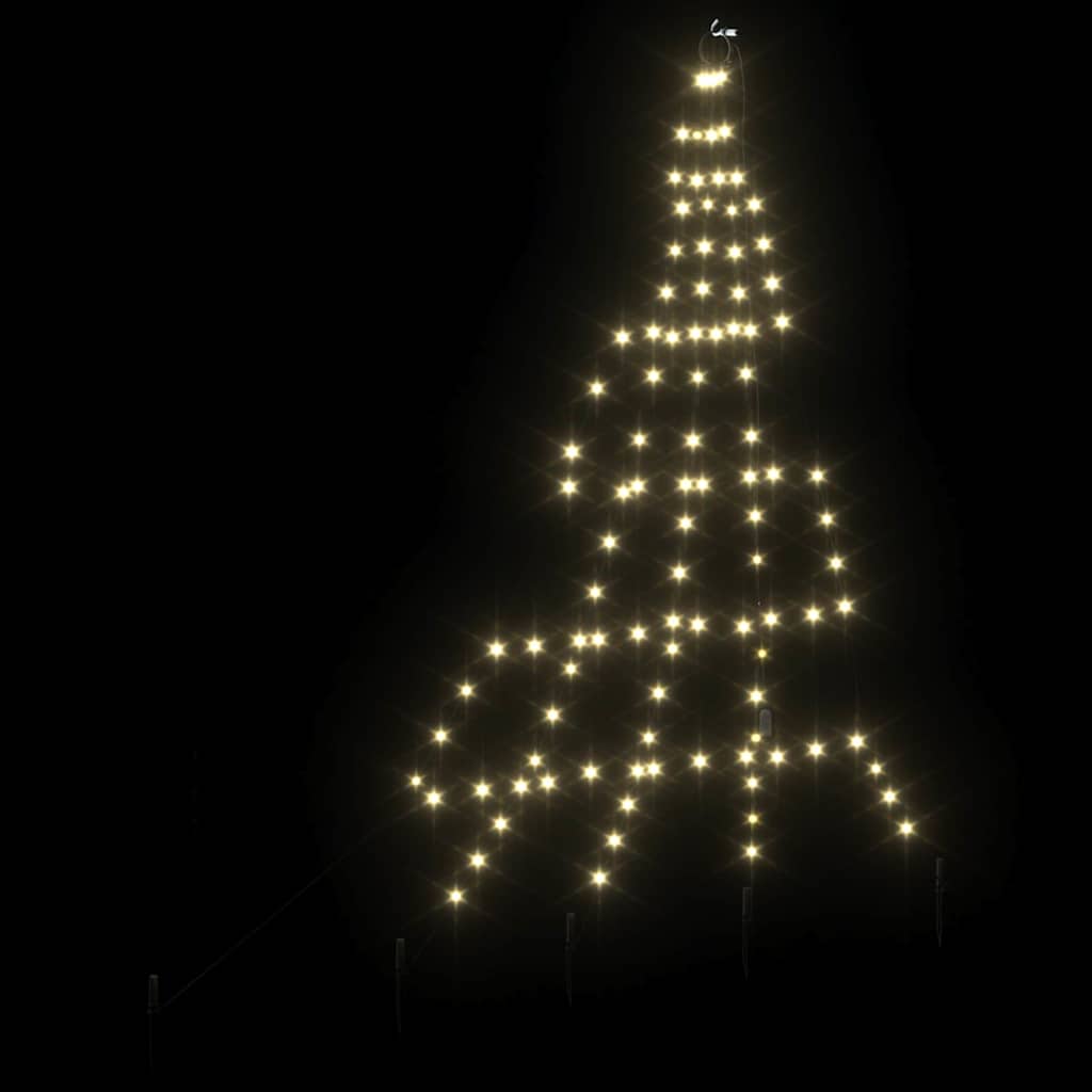Led Weihnachtsbaum Mit Erdspießen Warmes Weiß Metall