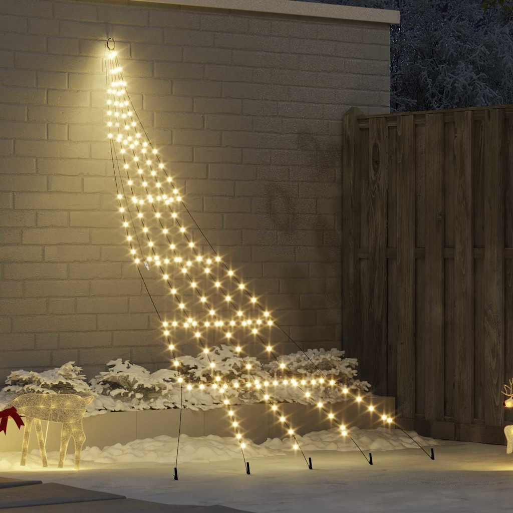 Led Weihnachtsbaum Mit Erdspießen Warmes Weiß Metall