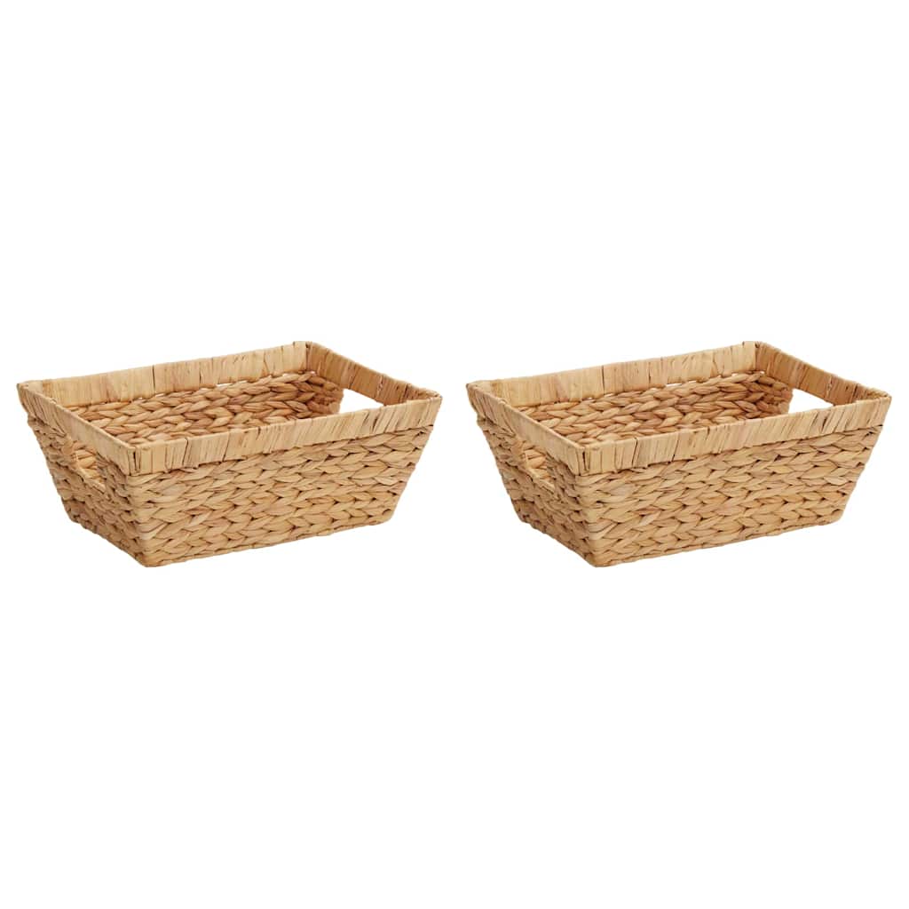 Aufbewahrungskörbe 2 Pcs Natur 38 X 28 X 15 Cm Wasserhyazinthe