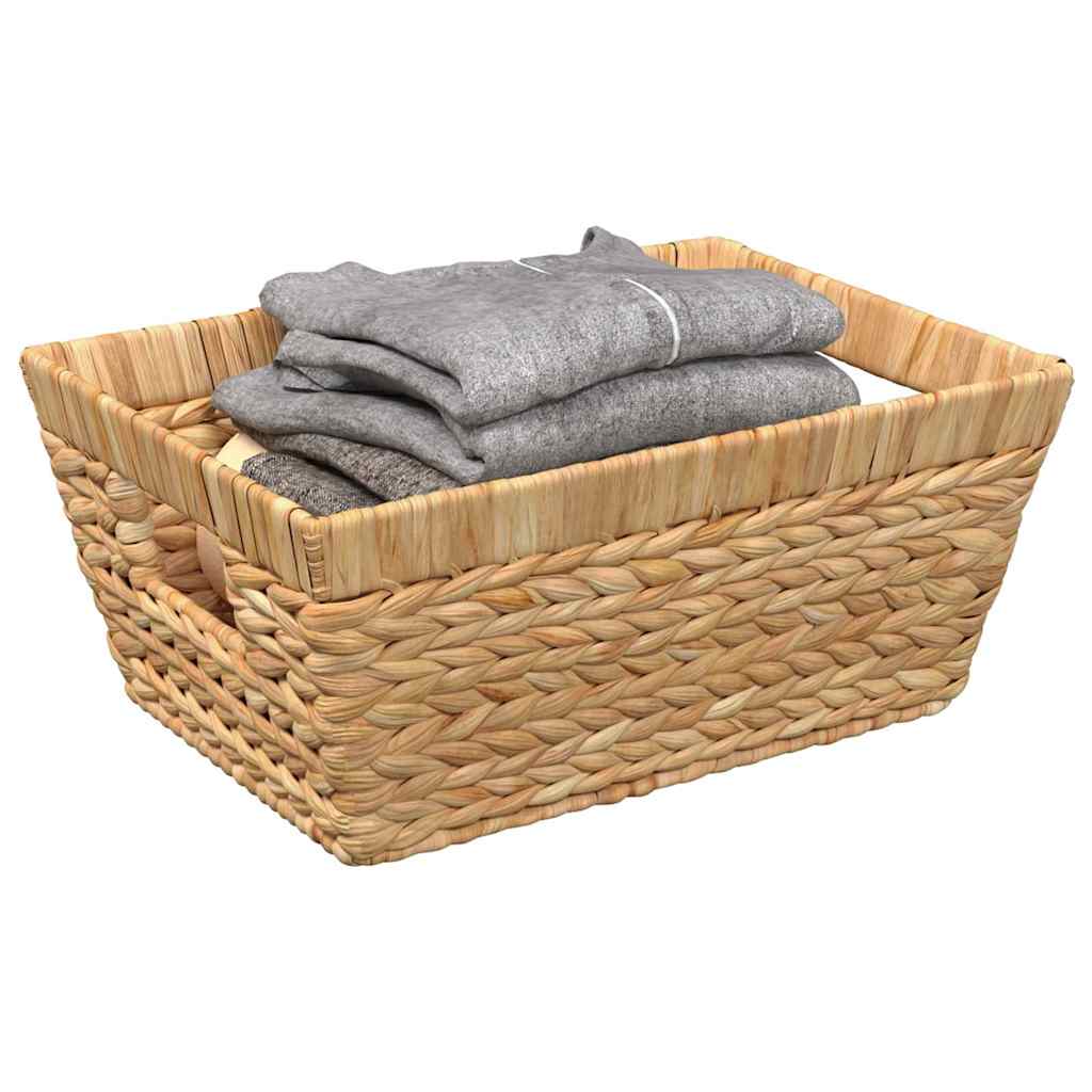 Aufbewahrungskörbe 2 Pcs Natur 38 X 28 X 15 Cm Wasserhyazinthe