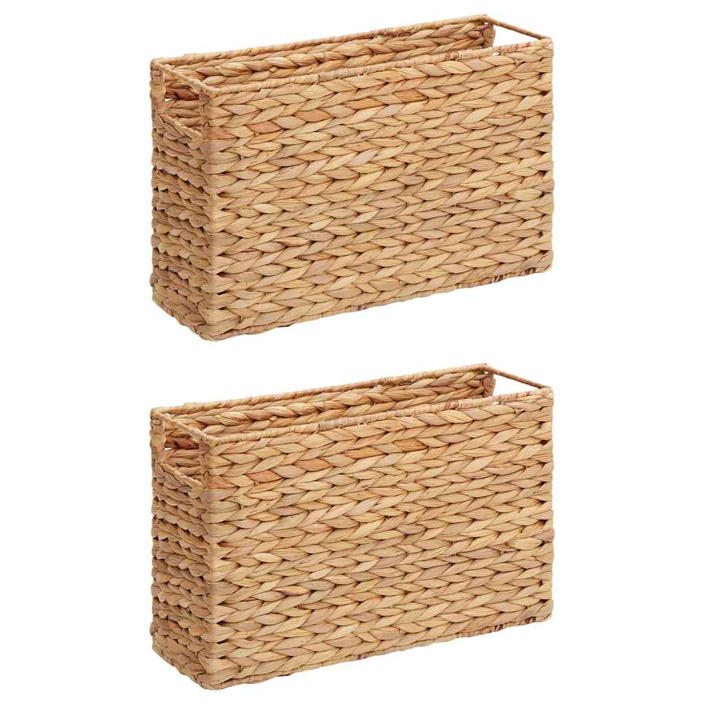 Zeitschriftenkörbe 2 Pcs Natur 39 X 14 X 25 Cm Wasserhyazinthe