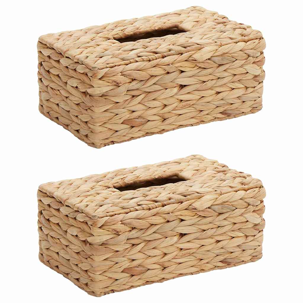 Taschentuchboxdeckel 2 Pcs Wasserhyazinthe 27,5 X 16,5 X 14 Cm