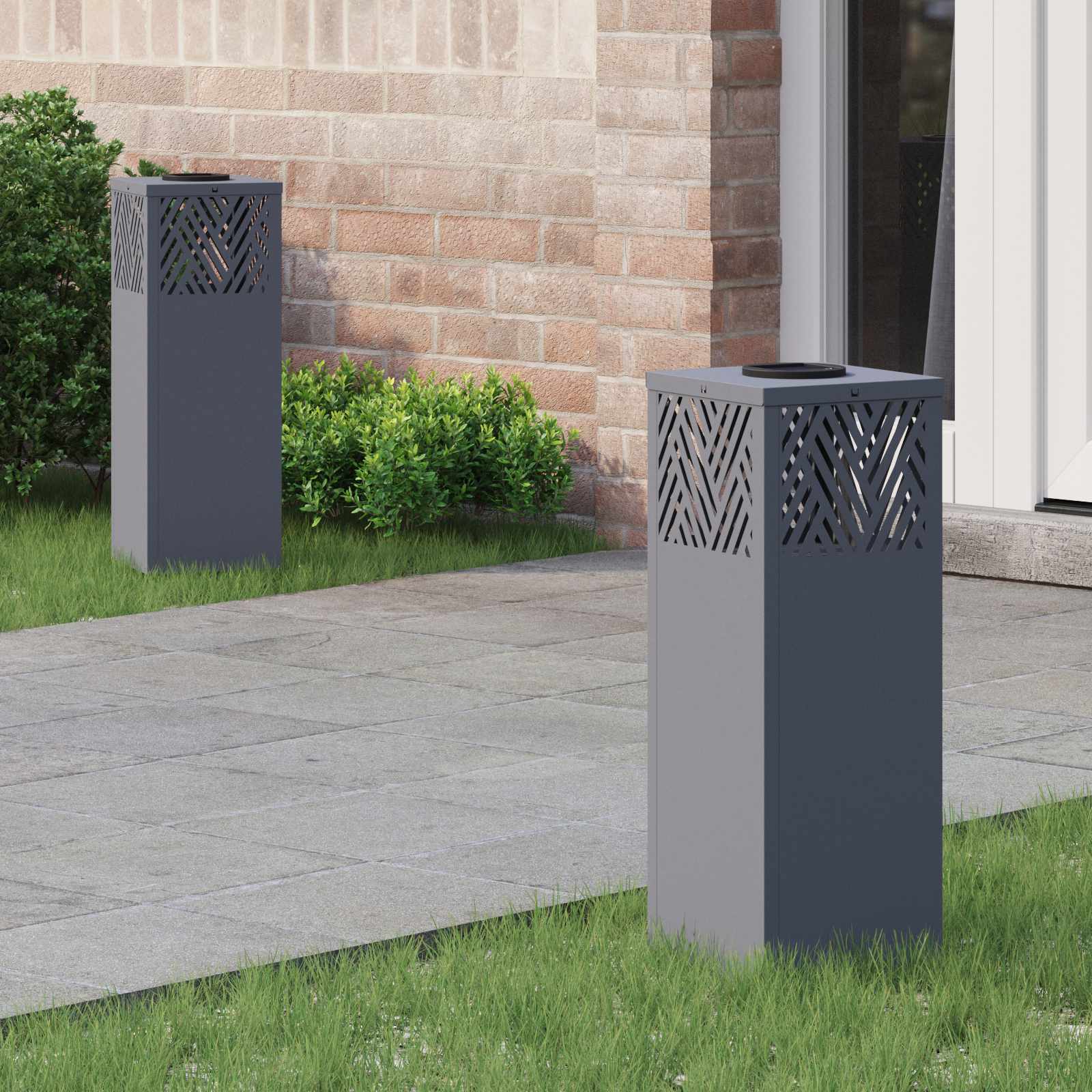 Solar Led Weg Licht 2 Pcs Kalt Gewalzter Stahl