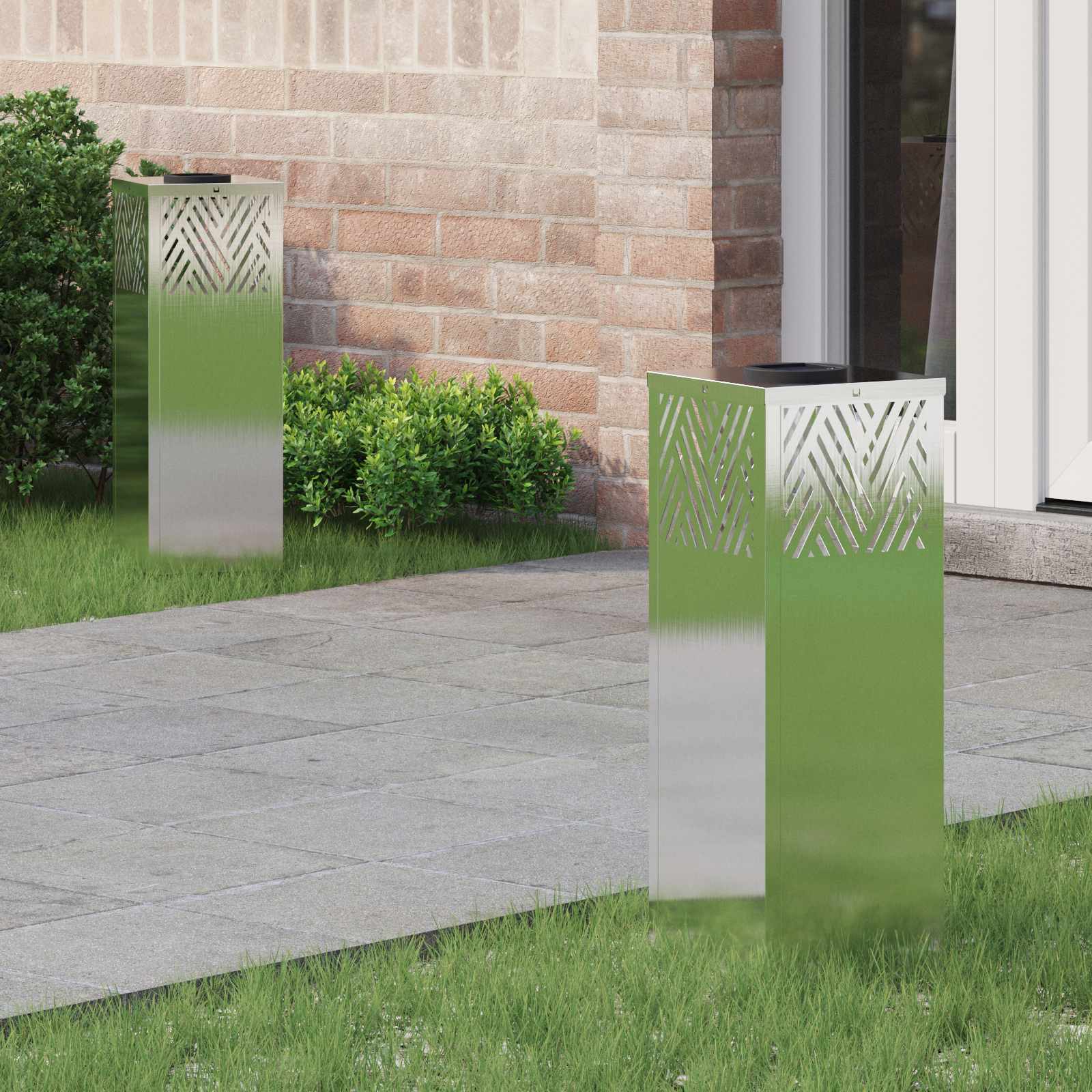Solar Led Weg Licht 2 Pcs Kalt Gewalzter Stahl