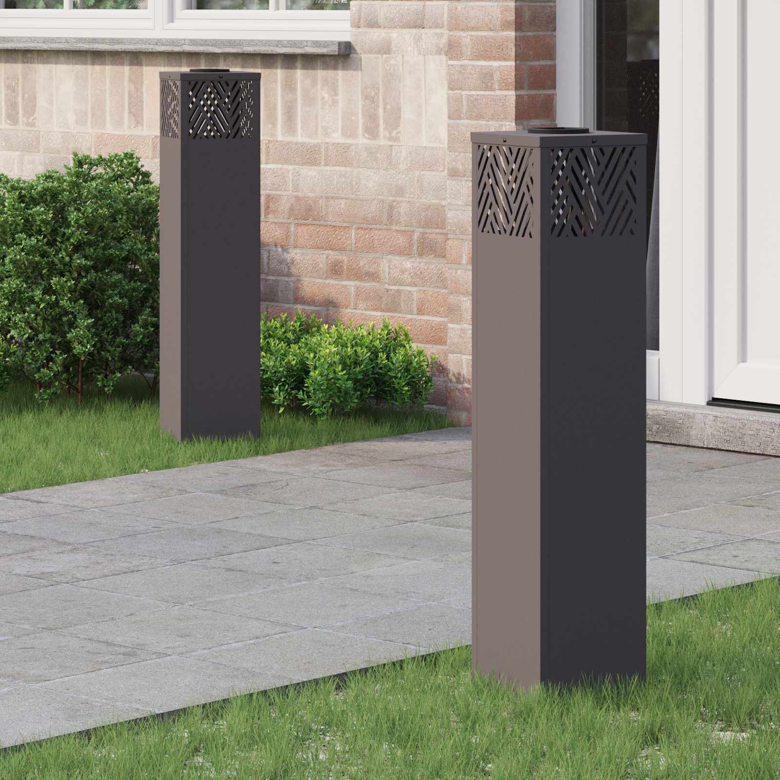 Solar Led Weg Licht 2 Pcs Kalt Gewalzter Stahl