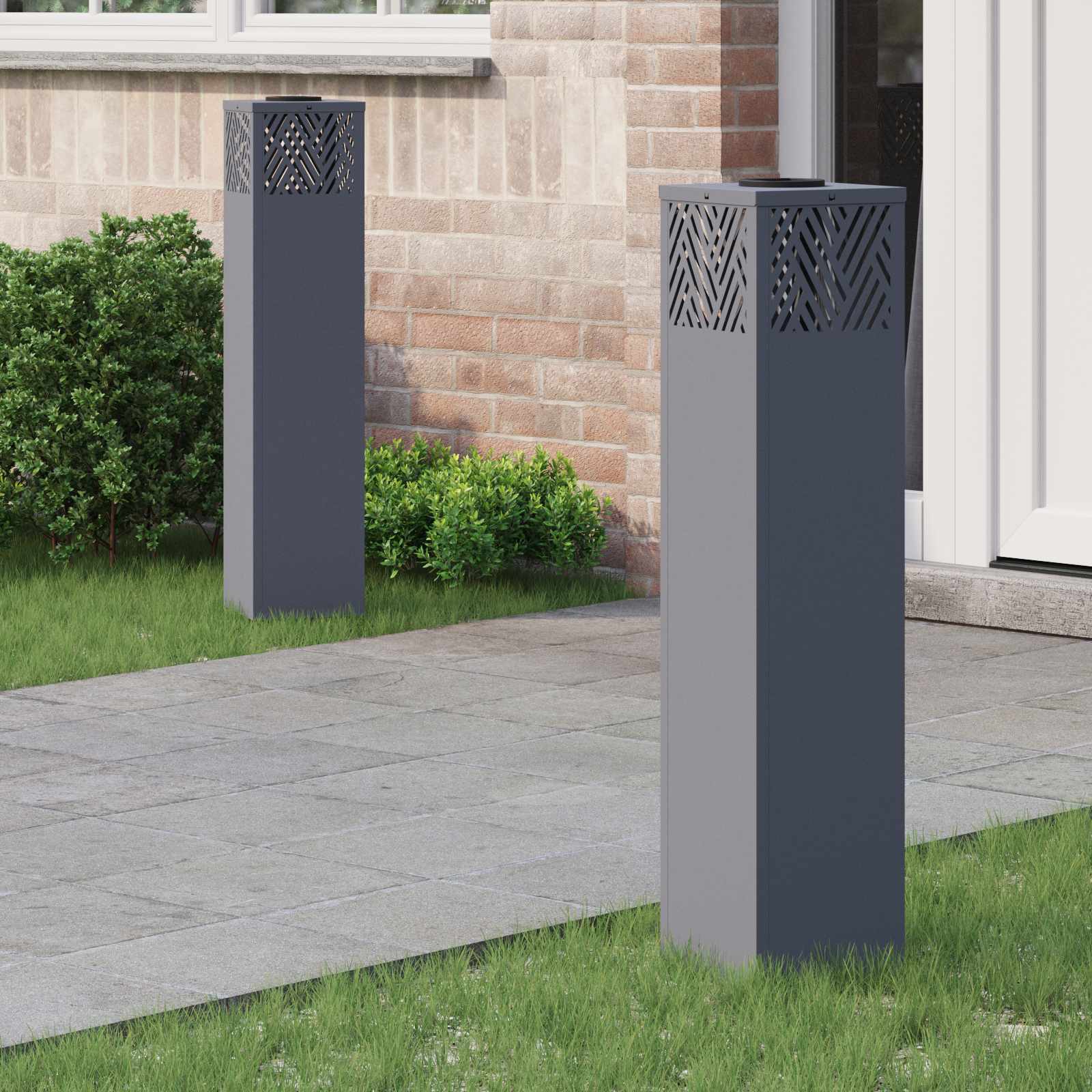Solar Led Weg Licht 2 Pcs Kalt Gewalzter Stahl