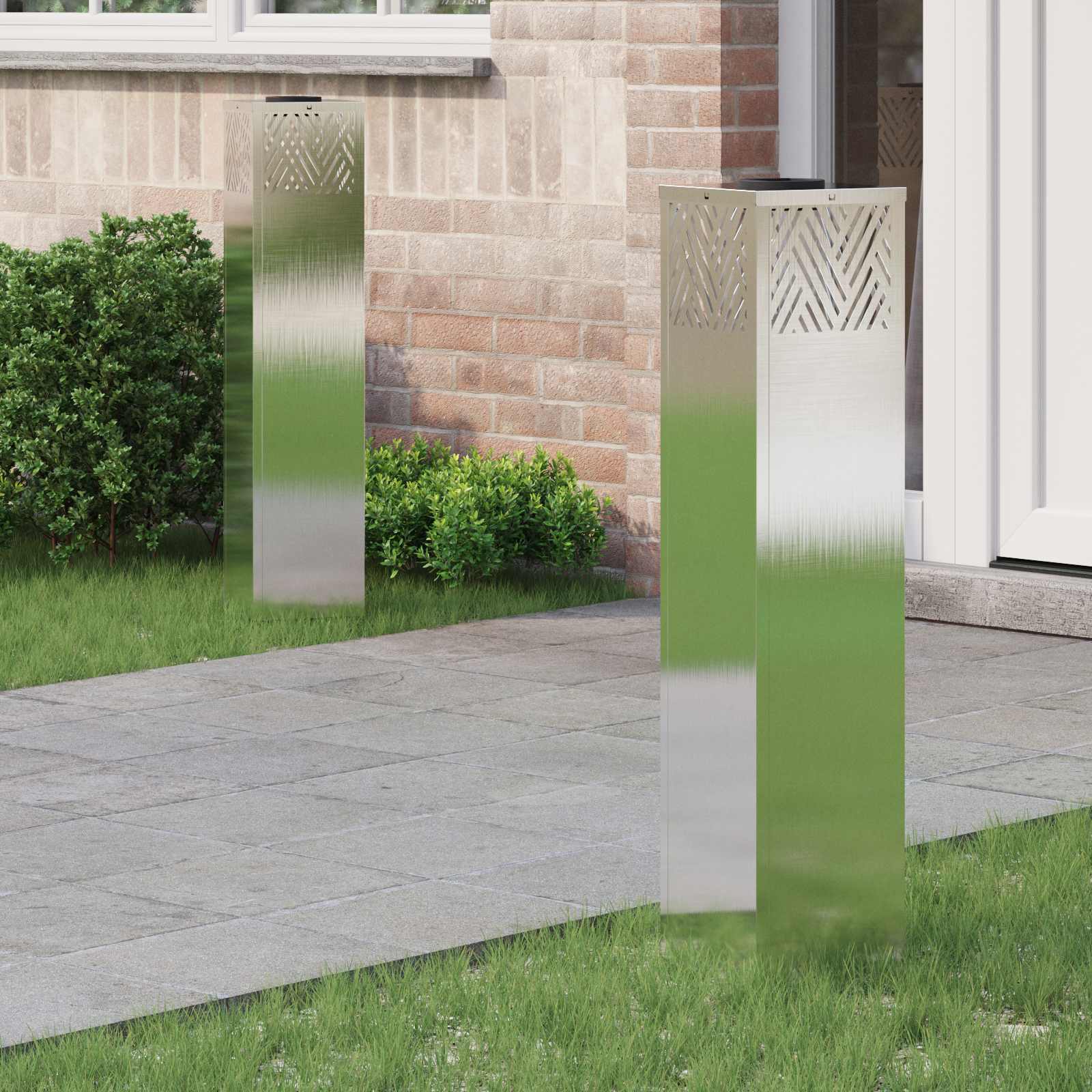 Solar Led Weg Licht 2 Pcs Kalt Gewalzter Stahl